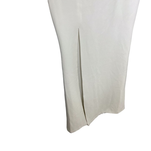 Dress The Population Estella Dress Gown Leg Slit White Size Medium Wedding - Picture 6 of 12
